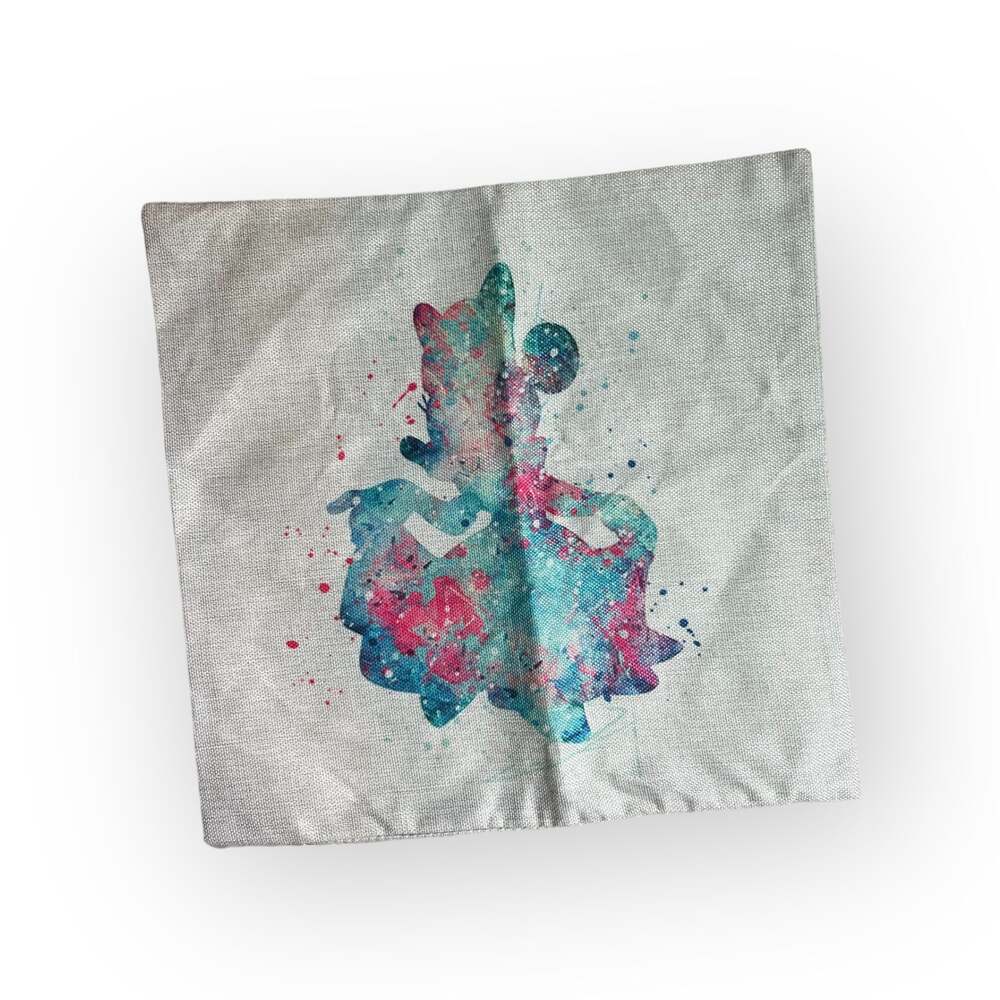 Disney Minnie Mouse watercolor pillow cover